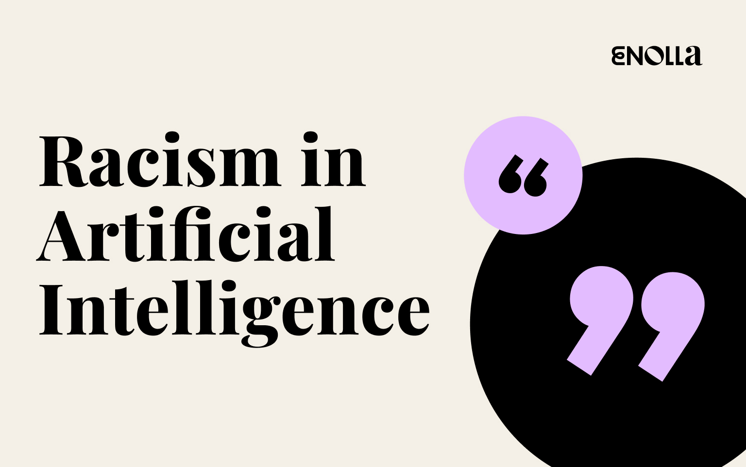 Sharing image of the article"Can Artificial Intelligence be racist?"